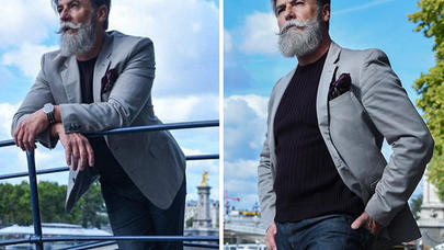 60 yaşlı kişi necə model oldu? - - FOTO