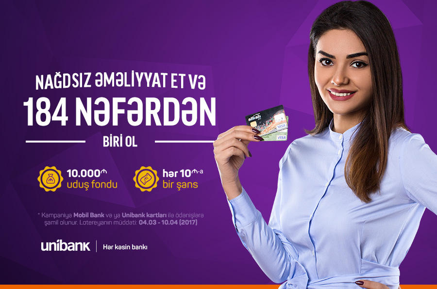 "Unibank" 10.000 manatlıq uduş fondlu lotereya keçirir