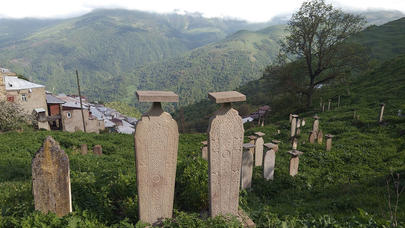 Dağıstanda qəribə MƏZARLIQ - FOTO