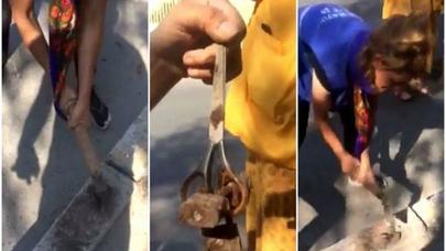 Bakıda evdən cadu tapıldı: Qayçıya bərkidilmiş açarlar - - VİDEO