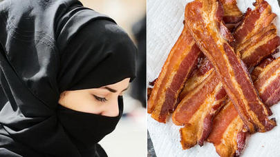 Müsəlman qadınların qarşısında etdiyi bu hərəkəti BAŞINA BƏLA OLDU: donuz əti və...