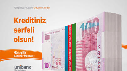 Unibank Müstəqillik günü ilə bağlı kampaniya keçirir