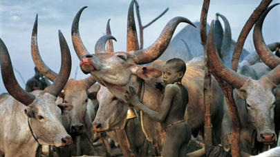 Sidiklə çimən qəbilə - DİNKA - - FOTOLAR