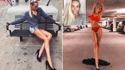 İsveç gözəli ayaqları ilə görənləri ŞOKA SALIR - FOTO