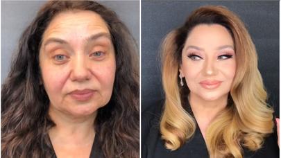 60 yaşlı aktrisa makiyajla TANINMAZ hala düşdü - VİDEO