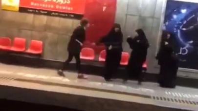 Metroda başı açıq qadına polisin xəbərdarlığı DAVAYA ÇEVRİLDİ - - VİDEO