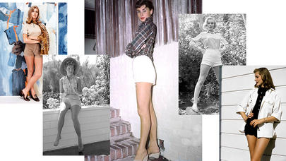 Dəbi diktə edən retro ulduzların qısa şort stili - FOTO