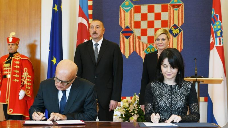 Azərbaycan-Xorvatiya sənədləri imzalandı