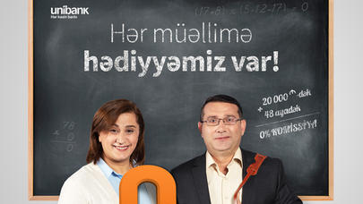 "Unibank"dan müəllimlər gününə xüsusi hədiyyə: Kredit komissiyası sıfırlandı!