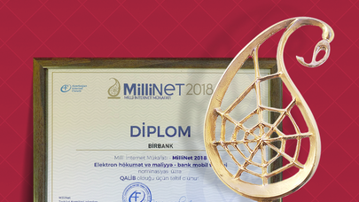 BirBank “Millinet” mükafatı aldı