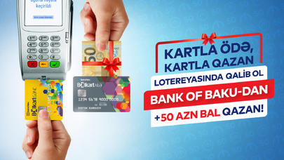 “Kartla ödə, Kartla qazan!” lotereyasının qaliblərinə Bank of Baku-dan hədiyyə!