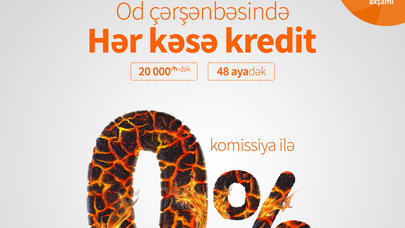 "Unibank"dan yalnız bir günlük kredit kampaniyası: KOMİSSİYA 0%