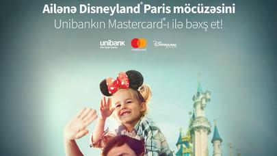 "Unibank" kartı müştəriyə Disneyland Paris-ə pulsuz səyahət imkanı qazandırdı