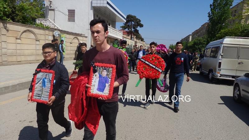 Gülhanədə dünyasını dəyişən tələbə Salyanda torpağa tapşırıldı - FOTOLAR