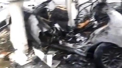 "Bibiheybət" yolunda baş vermiş qəzanın GÖRÜNTÜSÜ YAYILDI