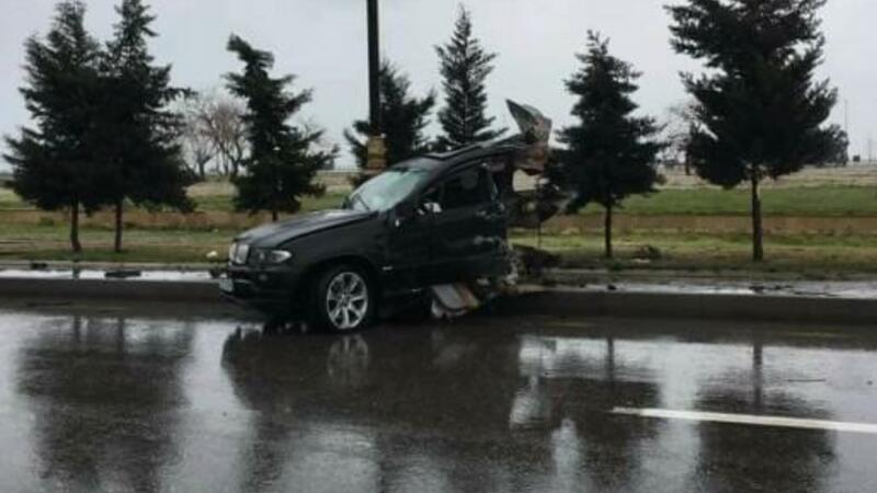 Bakı-Sumqayıt yolunda DƏHŞƏT YAŞANDI: maşın ikiyə bölündü