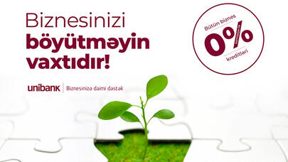 "Unibank"dan ilin ilk biznes kampaniyası: 0% komissiyalı kredit