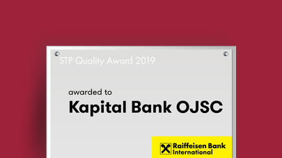 Kapital Bank Raiffeisen Bank International tərəfindən mükafatlandırıldı