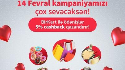 BirKartla ödəyin, 5% keşbek qazanın!