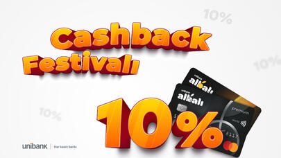 "Unibank" kartınla ödəniş et, 10% geri al!