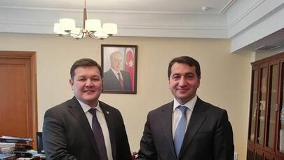 Hikmət Hacıyev üç ölkənin media rəhbərləri ilə görüşdü - FOTO