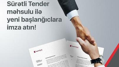 "Kapital Bank" sahibkarlara “Sürətli tender” məhsulunu təklif edir