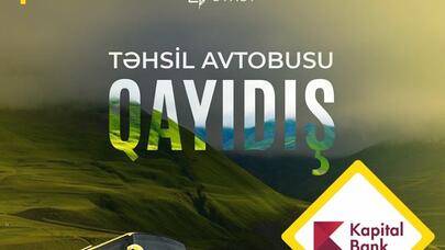 "Kapital Bank"ın dəstəyi ilə ənənəvi “Təhsil avtobusu” layihəsi keçirilir