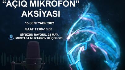 “Açıq mikrofon” Siyəzəndə təşkil olunacaq