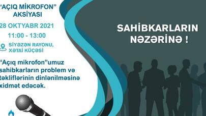 “Açıq mikrofon” Siyəzəndə olacaq