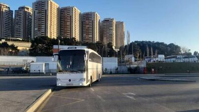 Bakı-Şuşa avtobusu yolların buz bağlamasına görə YUBANDI
