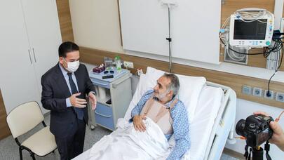 Murad Dadaşov xalq artistini ziyarət etdi - Foto