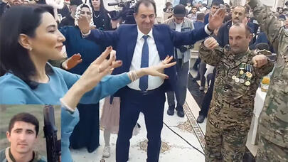 Şəhid xəbəri yayılandan sonra sağ qayıtmışdı - Toyuna məmurlar da gəldi - Video