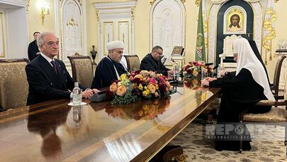 Allahşükür Paşazadə Rusiyanın patriarxı ilə görüşdü