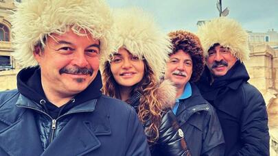 Türk aktyorlar Bakıda - Foto