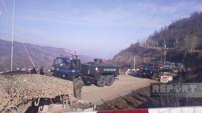 Laçın yolundan sülhməramlıların daha 17 avtomobili maneəsiz keçdi - FOTO