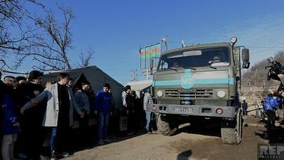 Laçından Xankəndi istiqamətinə sülhməramlıların 20 maşını keçdi