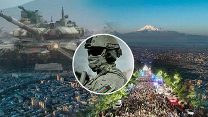 Azərbaycan tankları İrəvana gəlir – Ermənistanda isterika - Video