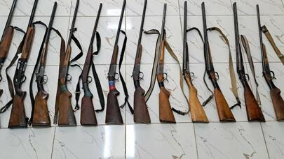 Qanunsuz saxlanılan 14 tüfəng aşkarlandı