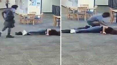 Şagird qadın müəllimini ölümünə döydü - VİDEO