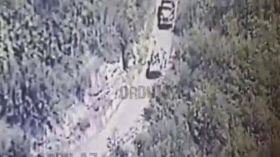 Sülhməramlılar növbəti dəfə ermənilərin qanunsuz daşımalarını müşayiət edir - VİDEO