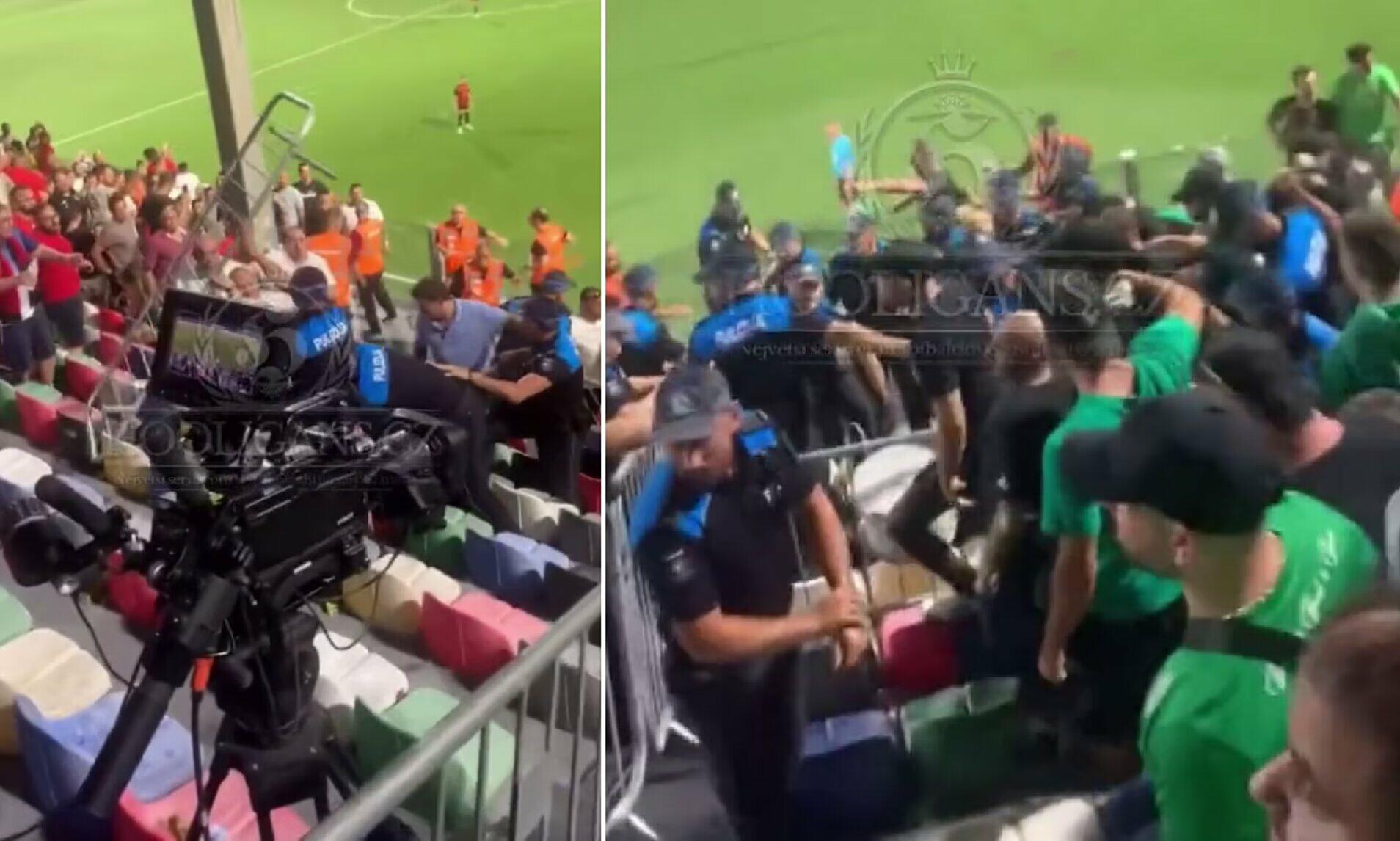 "Fələstin, Fələstin" qışqırdılar, stadiona od vurdular - FOTO 3 "Fələstin, Fələstin" qışqırdılar, stadiona od vurdular - FOTO