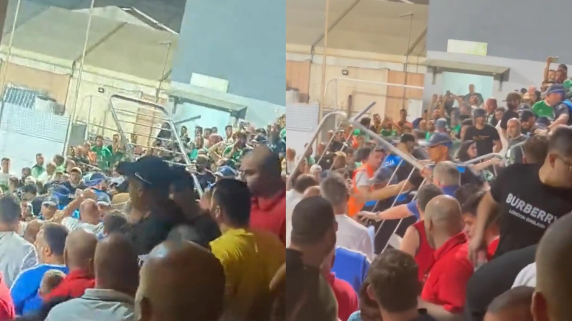 "Fələstin, Fələstin" qışqırdılar, stadiona od vurdular - FOTO