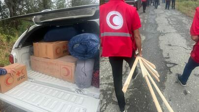 Ağdam-Xankəndi yolunda çadırlar qurulur - FOTO / VİDEO (YENİLƏNDİ)