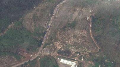 Ermənilərin Qarabağdan köçü davam edir - PEYKDƏN GÖRÜNTÜ