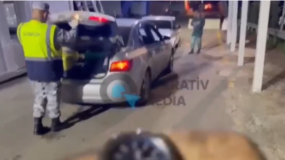 Ermənilər "Laçın" sərhəd keçid məntəqəsindən belə keçir - VİDEO