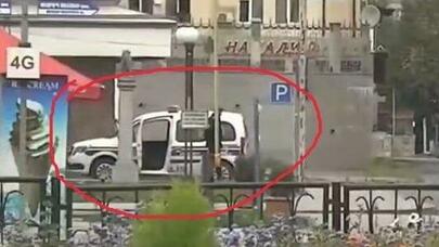 Azərbaycan polisi Xankəndi küçələrində - Yeni video