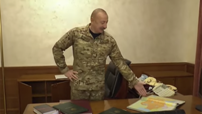 Prezident Xankəndidə o "xəritə"ni görüb maraqlı reaksiya verdi - VİDEO