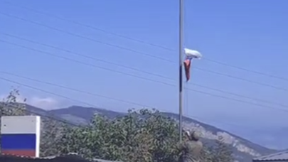 Sülhməramlıların o postu da ləğv olundu, bayraq endirildi - VİDEO