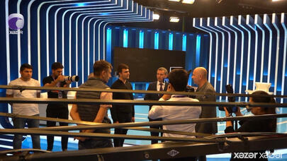 "Naxçıvan TV"nin nümayəndə heyəti "Xəzər Media Mərkəzi"ndə - VİDEO