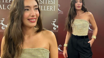Neslihanın qırmızı xalıda zərif stili - FOTO